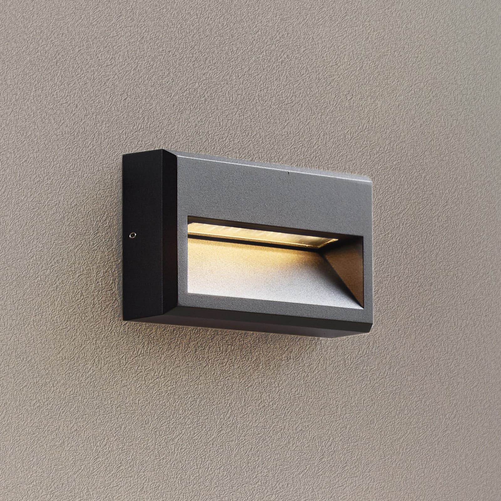 Weno LED-ulkoseinävalaisin, musta, alumiini, IP65 – Lucande - Parveke - Moderni - Plafondi