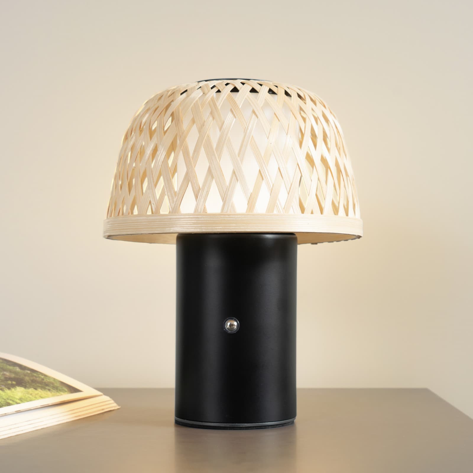 Nifelia LED-akkupöytälamppu, bambu, CCT, himmennettävä - Lindby - Ruokailutila - Moderni - Yksilamppuinen