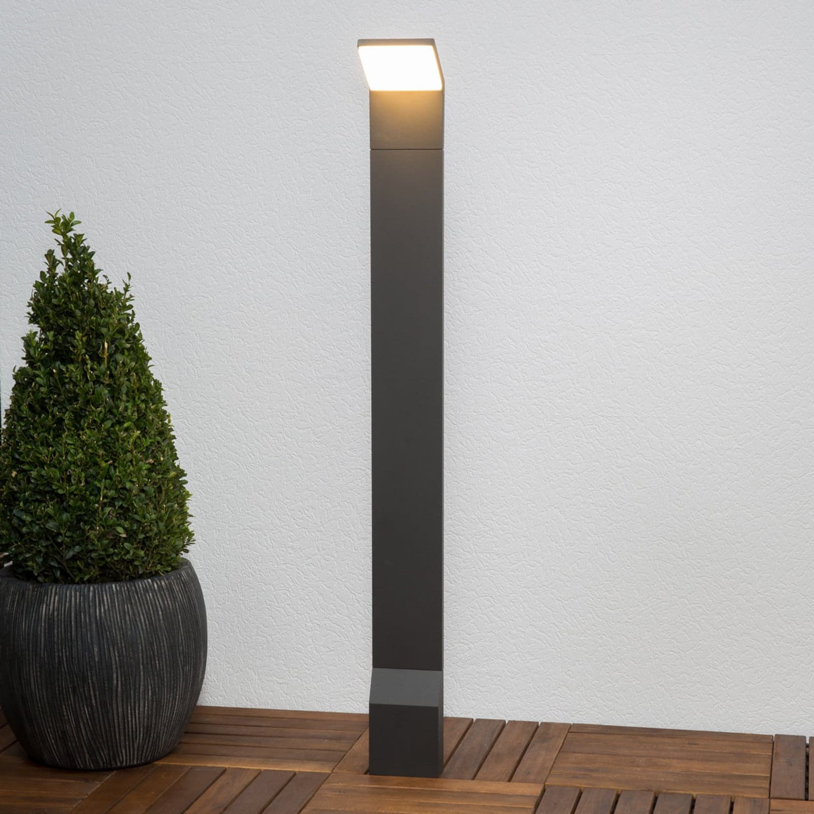 Nevio LED Puutarhavalaisin H100 Graphite - Lucande - Moderni - Metalli - Yksilamppuinen