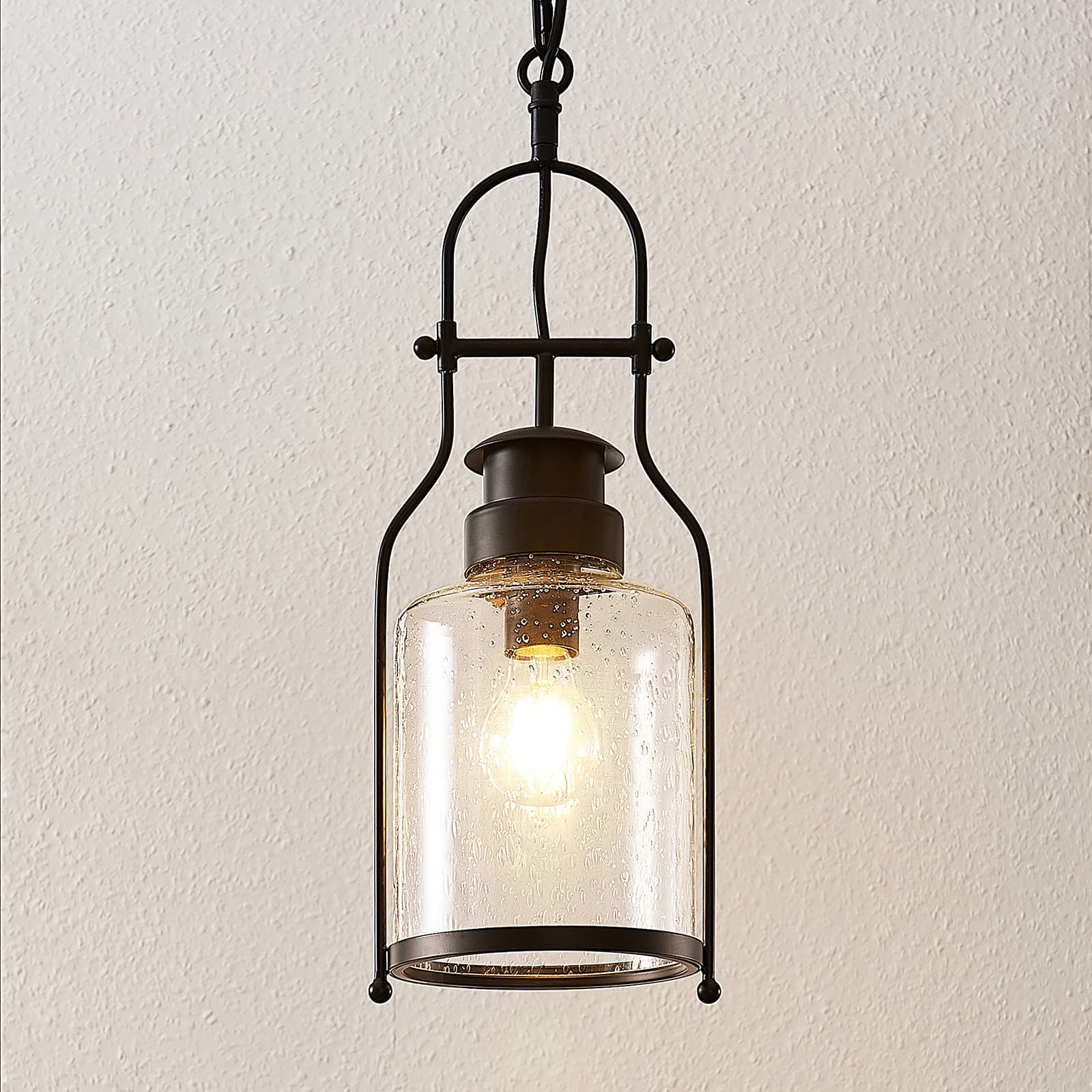 Rozalie Riippuvalaisin Clear/Black - Lindby - Eteinen / käytävä - Vintage / retro - Metalli - Yksilamppuinen