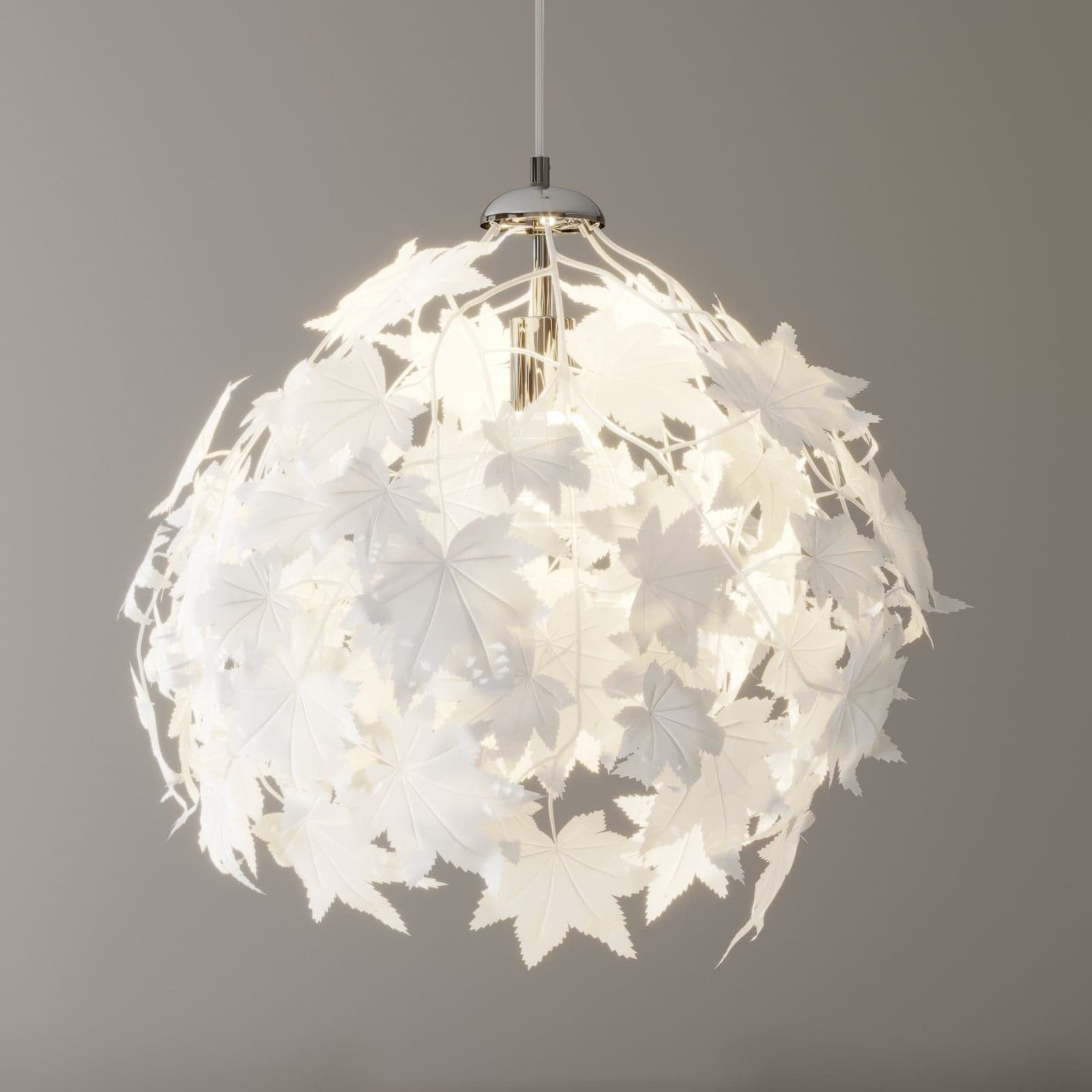 Maple Riippuvalaisin Ø38 White/Chrome Lindby - Olohuone - Nuorisotyylinen - Muovi - Yksilamppuinen -67%