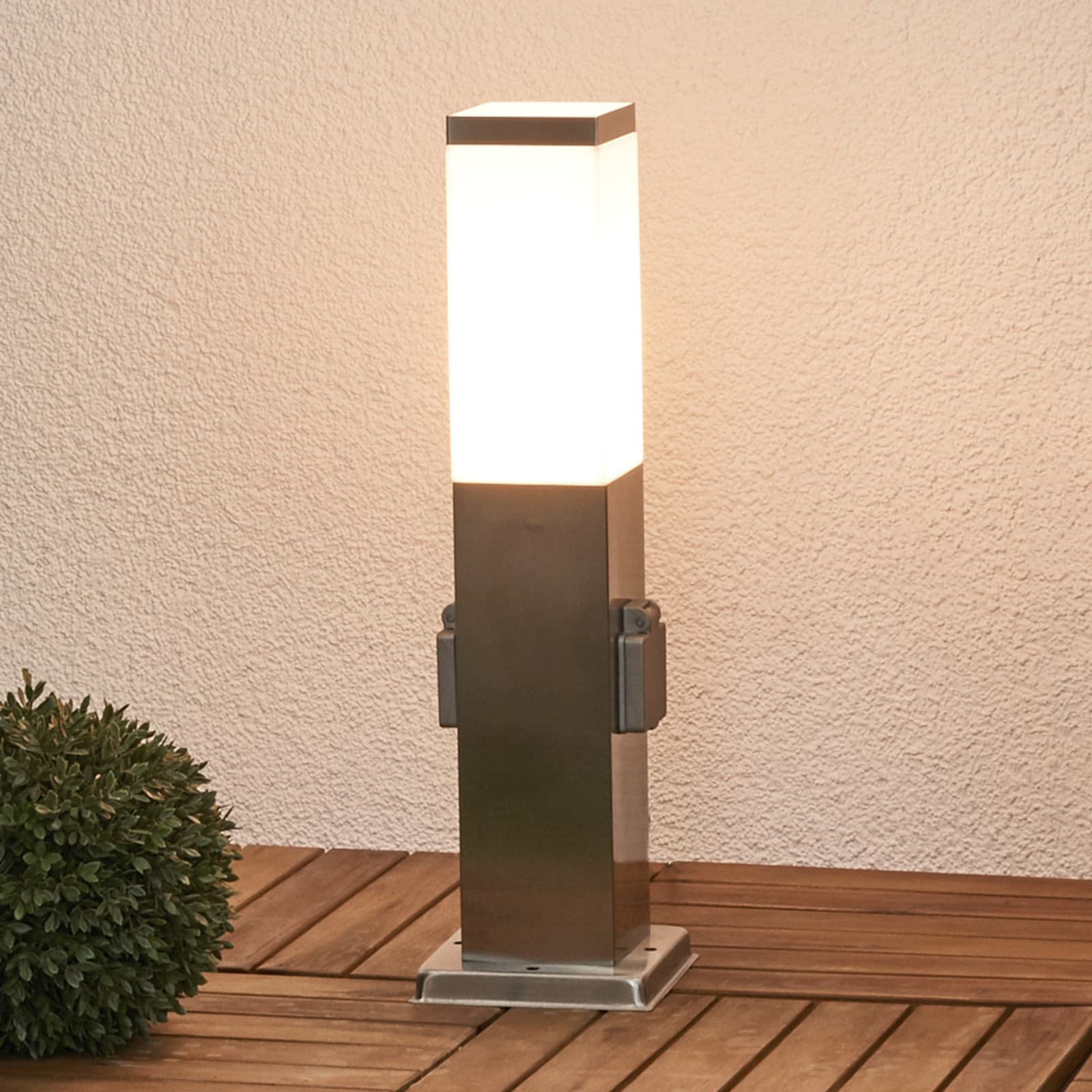 Lorian Puutarhavalaisin Stainless Steel/White - Lindby - Moderni - Ruostumaton teräs - Yksilamppuinen