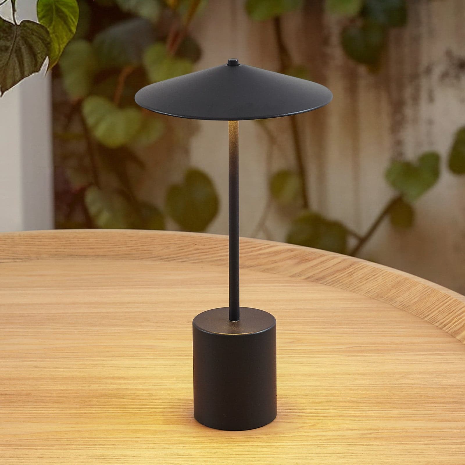 Ayva LED Portable Pöytävalaisin IP44 Musta - Lindby - Parveke - Moderni - Alumiini - Varjostimella