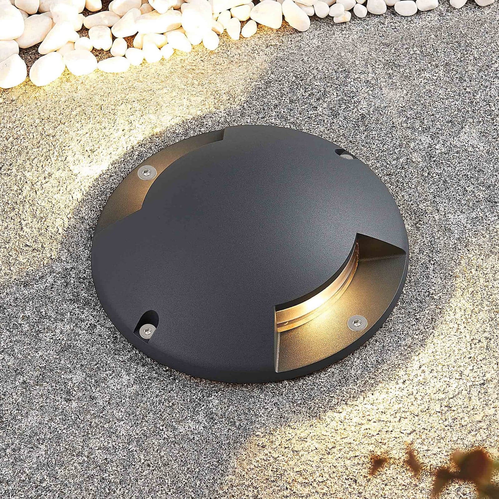 Cormac 2 LED Maahanupotettava Spotti Dark Grey Lindby - Terassi - Moderni - Alumiini - Pyöreä -73%