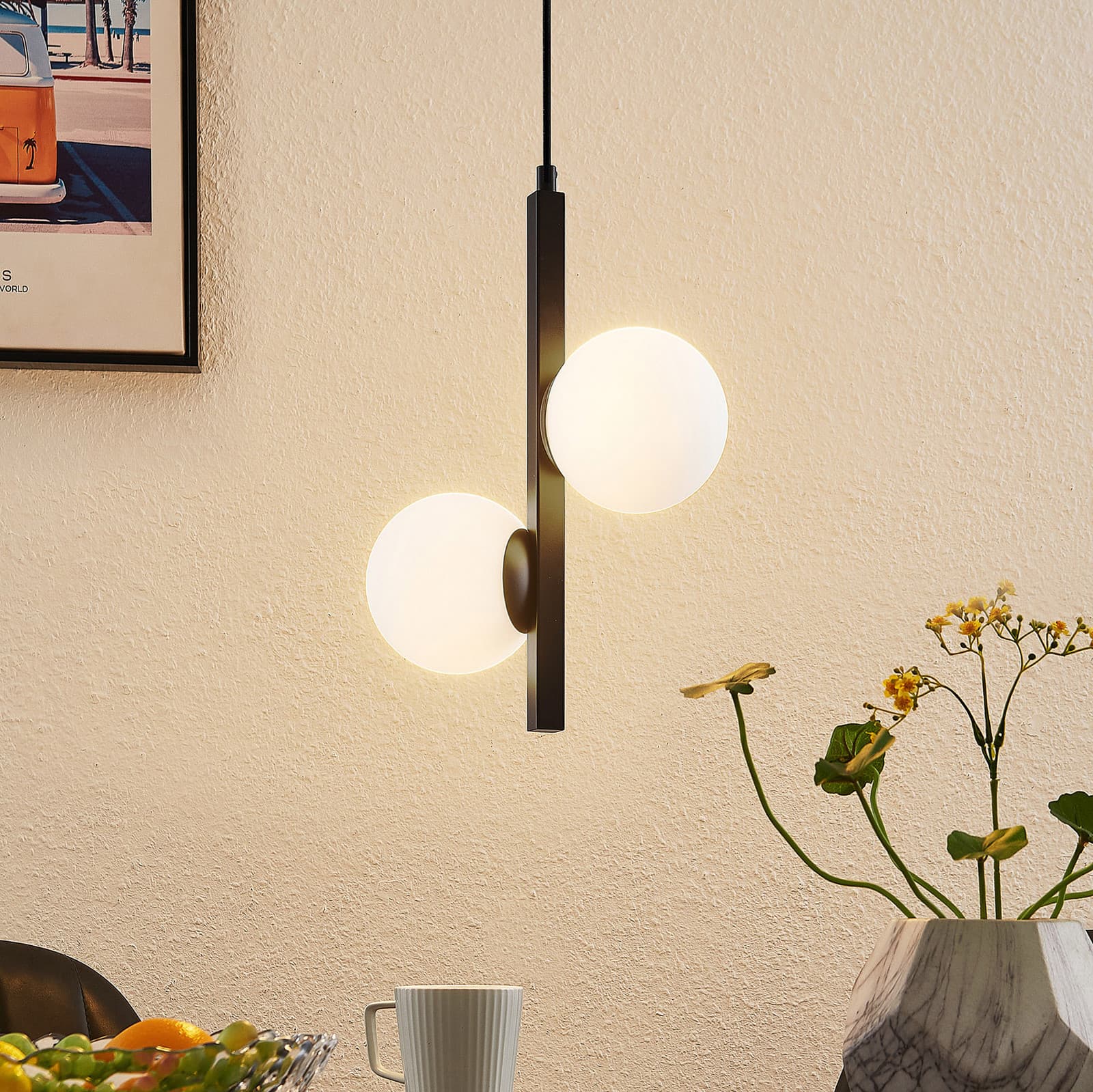 Emarin Riippuvalaisin Black/Opal Lucande - Olohuone - Moderni - Metalli - Monilamppuinen