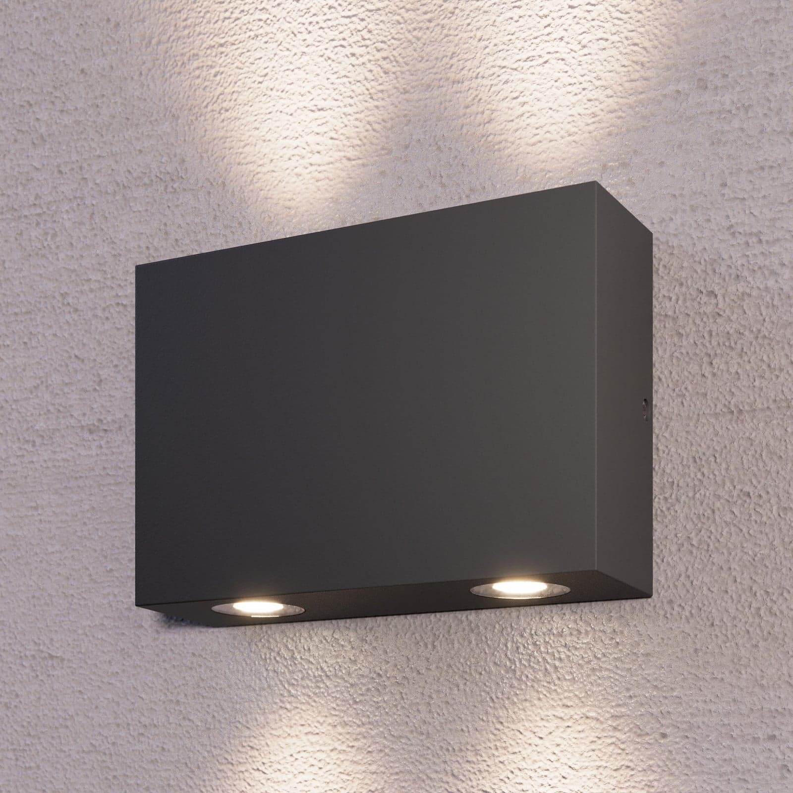 Henor Ulko Seinävalaisin Graphite Lucande - Moderni - Metalli - Kulmikas -70%