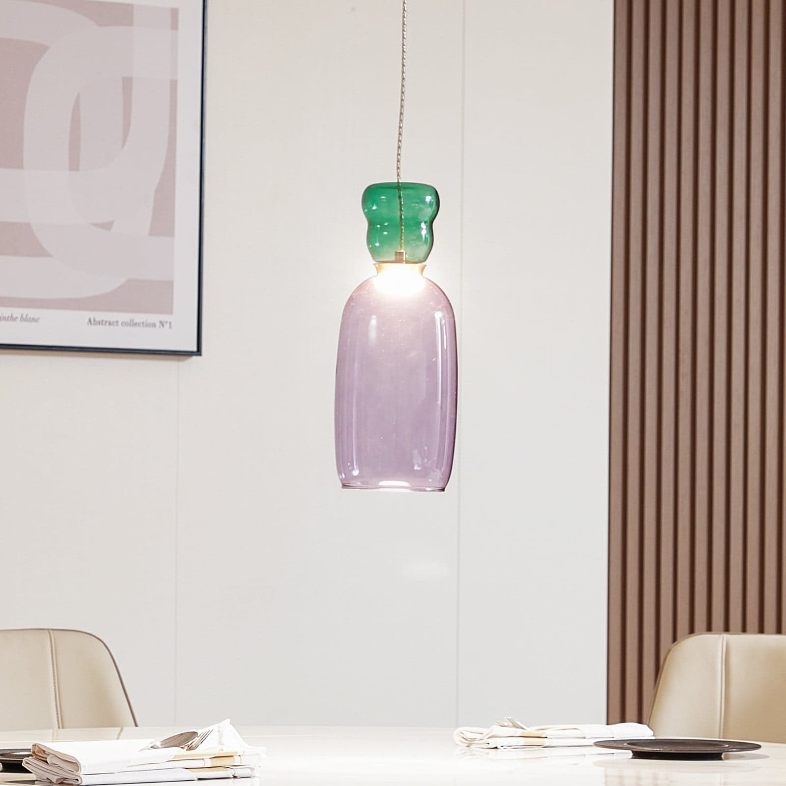 Fay LED Riippuvalaisin Purple/Green Lucande - Ruokailutila - Nuorisotyylinen - Lasi - Monilamppuinen