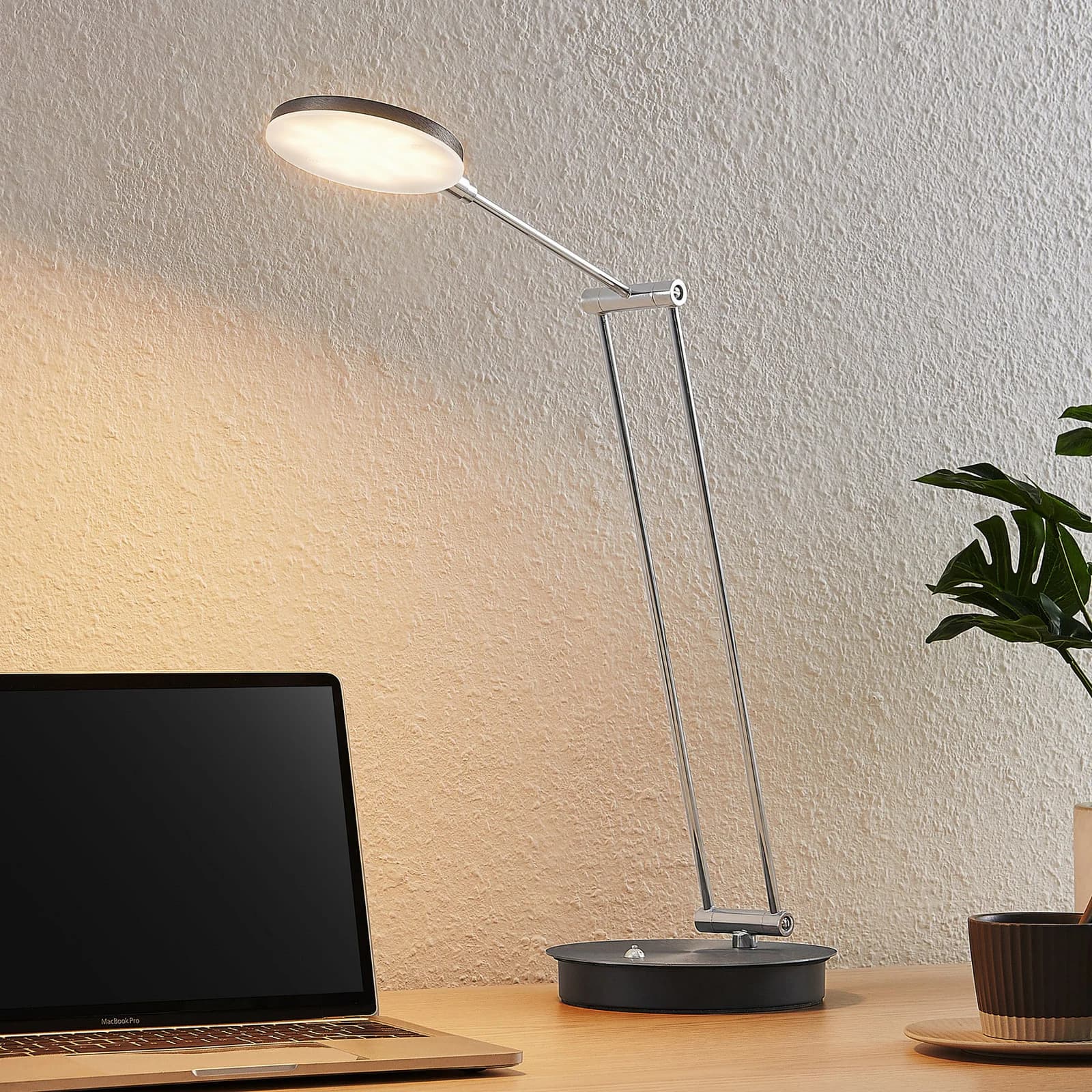 Ensley LED Pöytävalaisin Anthracite - Lucande - Olohuone - Moderni - Metalli - Varjostimella