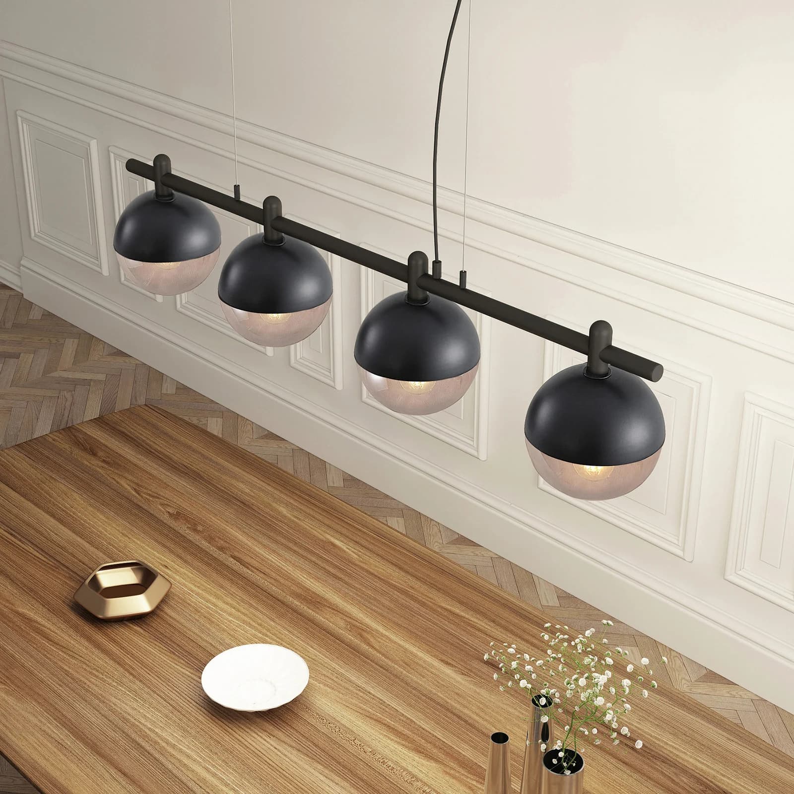Dustian 4 Riippuvalaisin - Lucande - Keittiö - Design - Lasi - Pallo