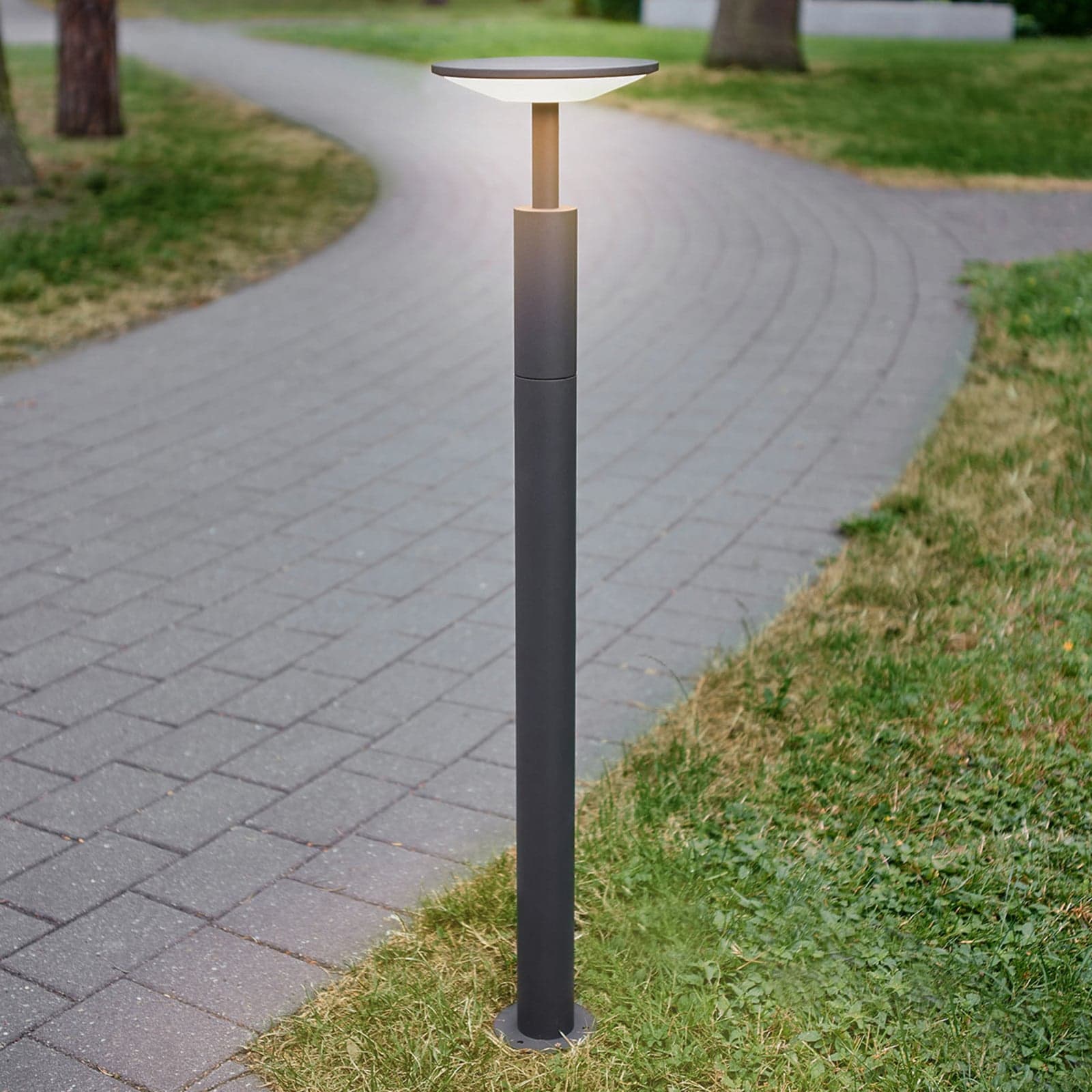 Fenia Ulko Puutarhavalaisin H100 Anthracite/Opal - Lucande - Terassi - Moderni - Alumiini - Yksilamppuinen
