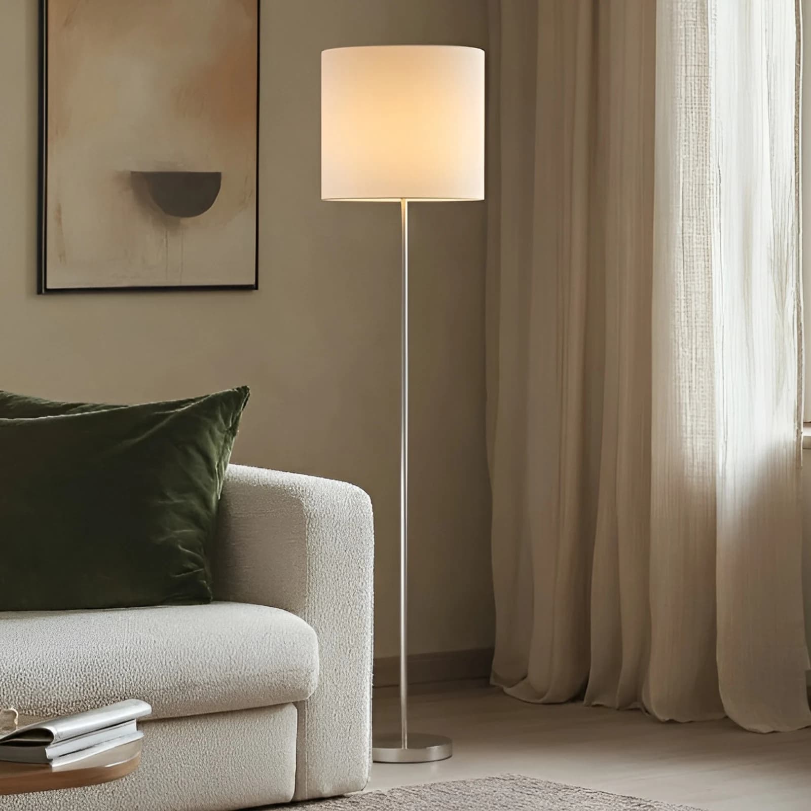 Parsa lattiavalaisin White - Lindby - Olohuone - Nuorisotyylinen - Kangas / tekstiili - Varjostimella -56%