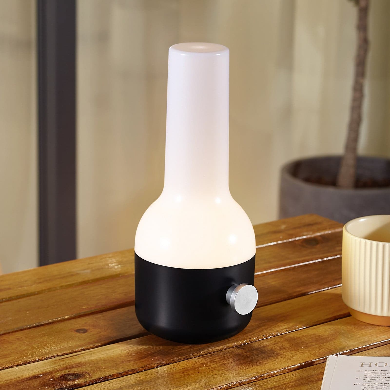 Isaline Portable Pöytävalaisin Dim. IP44 Musta - Lindby - Terassi - Moderni - Muovi