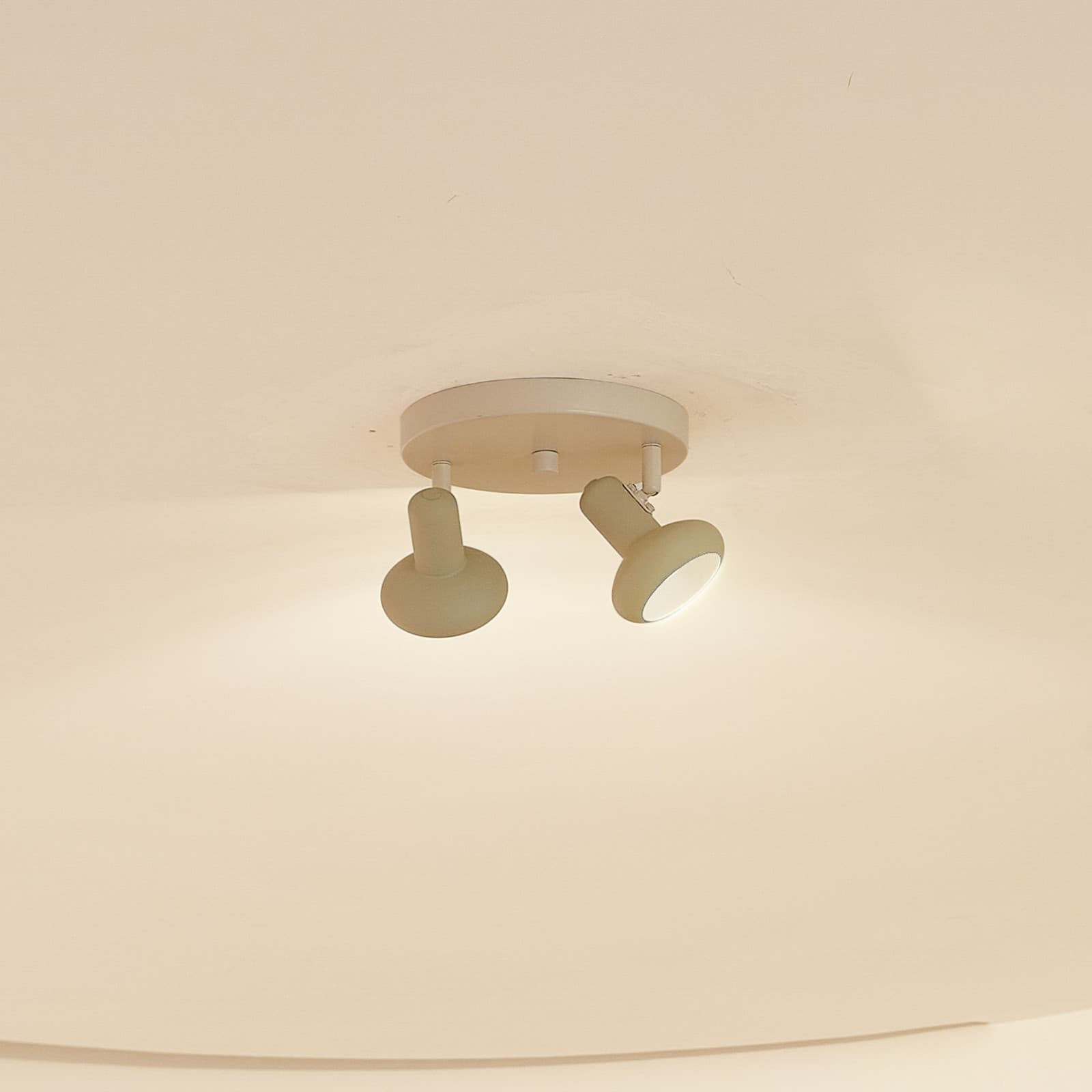 Huby 2 Kattovalaisin Beige/Vaalean Vihreä - Lindby - Olohuone - Metalli - Monilamppuinen