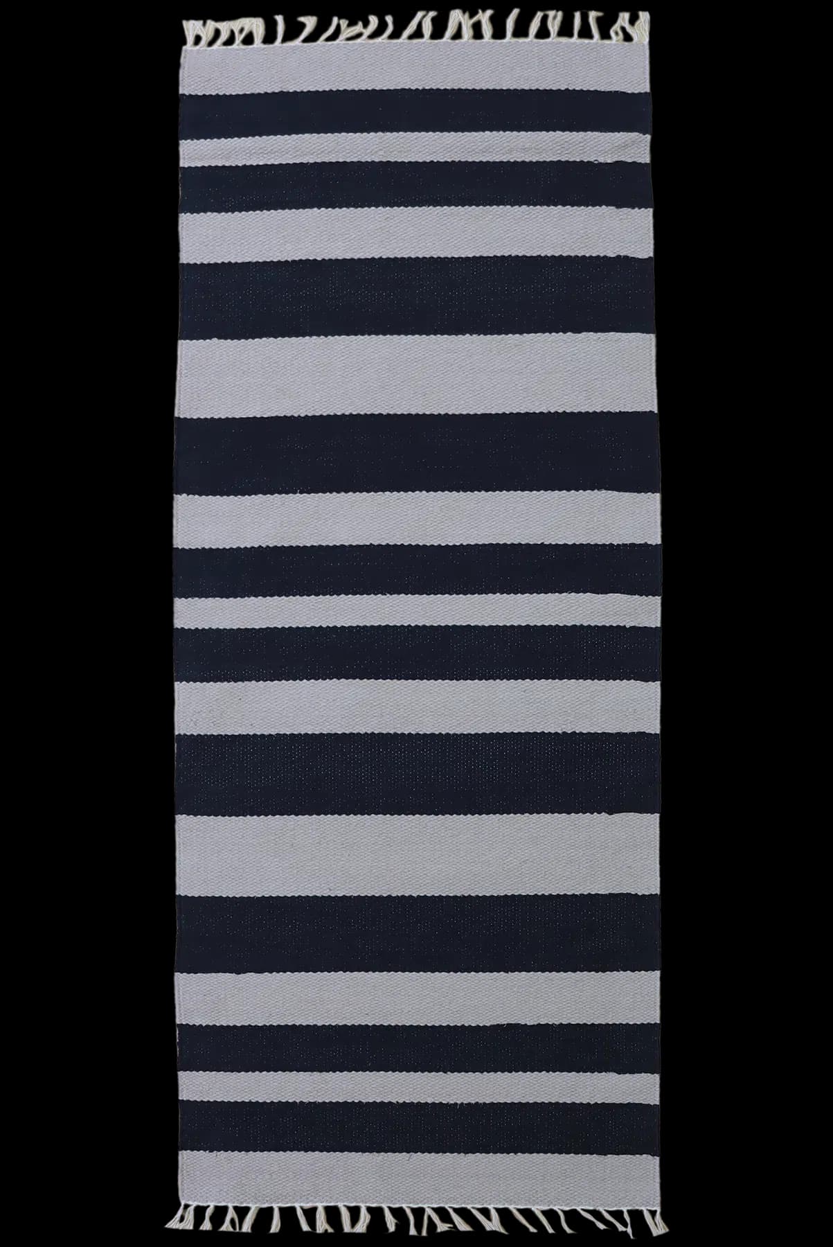 Hilla beige-musta puuvillamatto 75x200cm