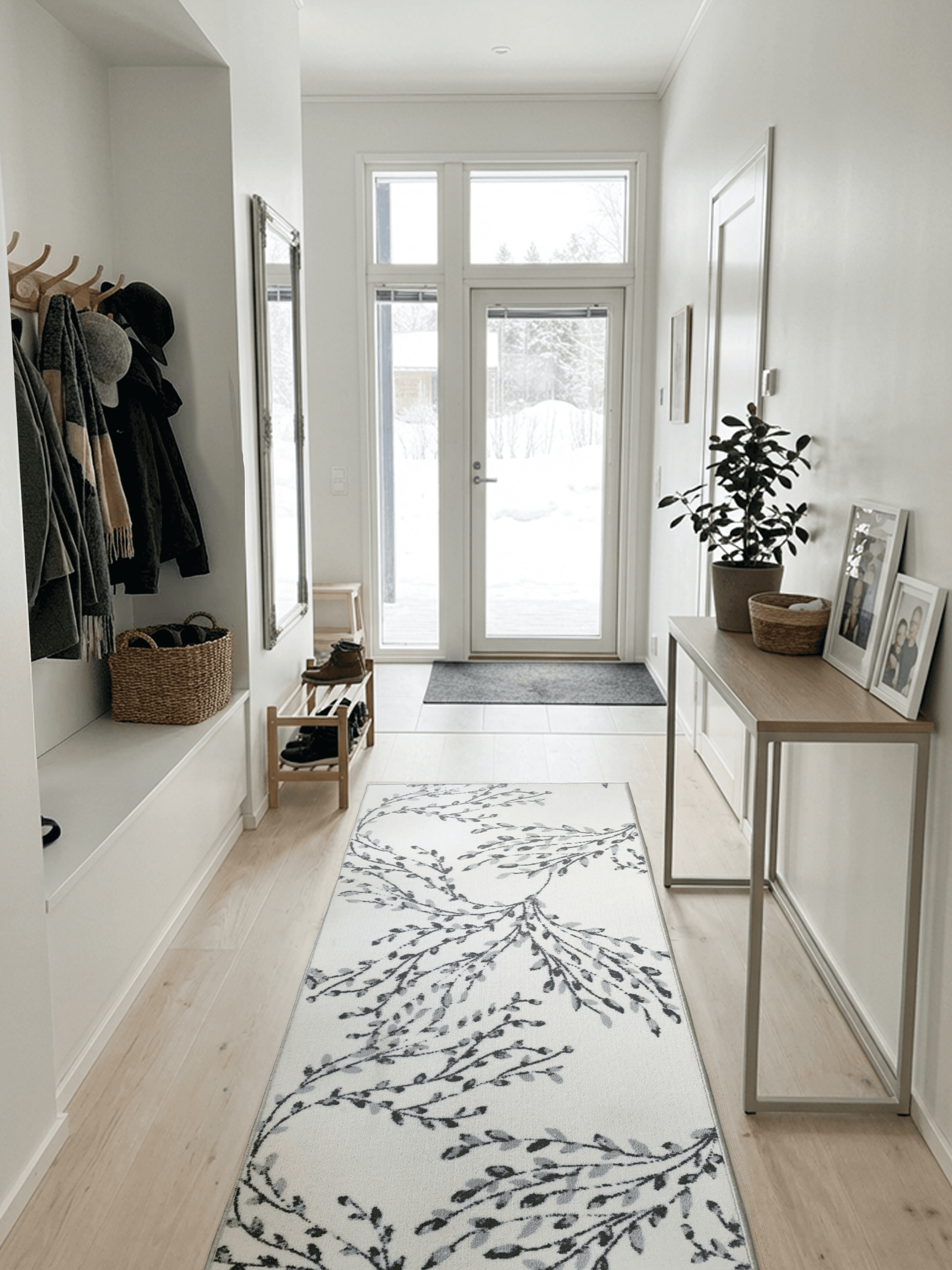 Hestia Tanssi valkoinen käytävämatto 80 cm