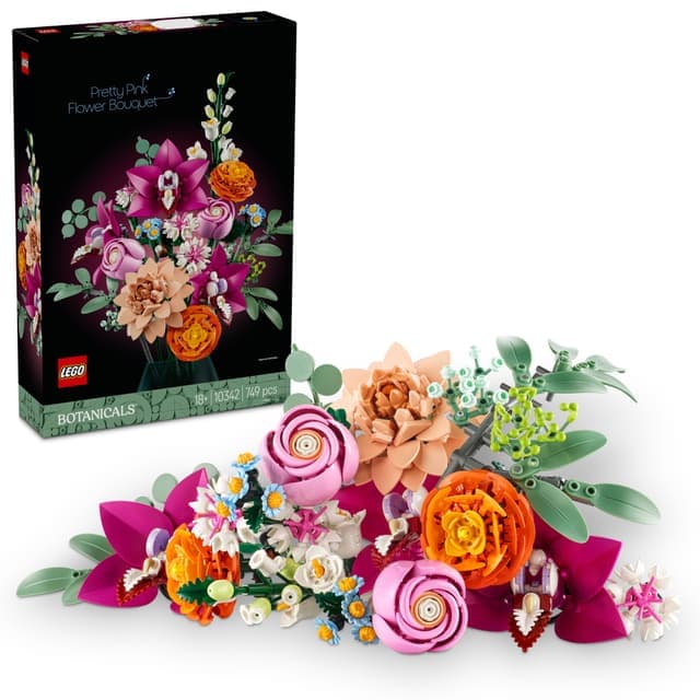 LEGO Botanicals Kaunis vaaleanpunainen kukkakimppu 10342