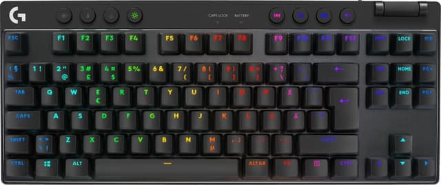Logitech G PRO X TKL Lightspeed Tactile langaton pelinäppäimistö (must