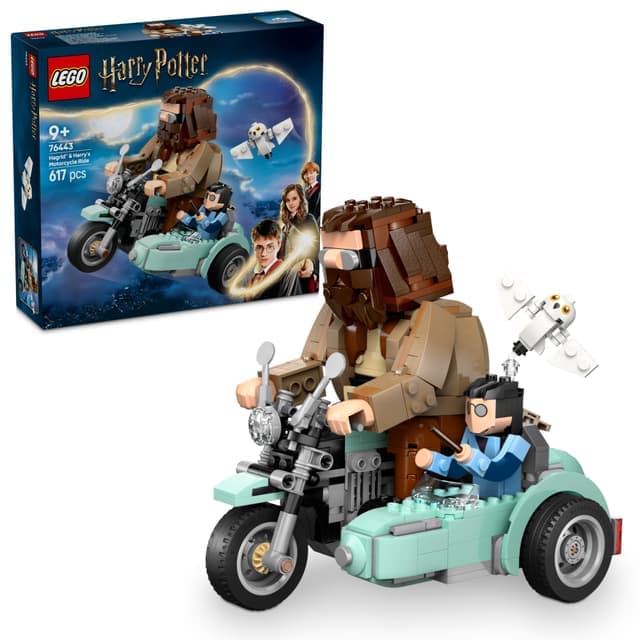 LEGO Harry Potter Hagrid ja Harry moottoripyöräajelulla 76443