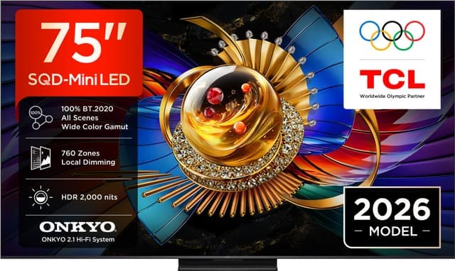 TCL 75" MSQLED80L 4K QLED TV (2026)