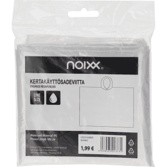 Kertakäyttösadeviitta noixx kirkas