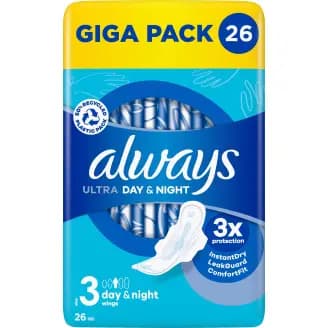 Terveysside Always 26 kpl Ultra Night 3