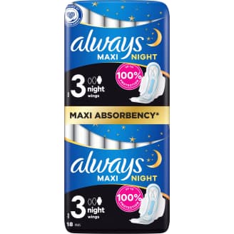 Terveysside Always 18 kpl Maxi Night Pads 3
