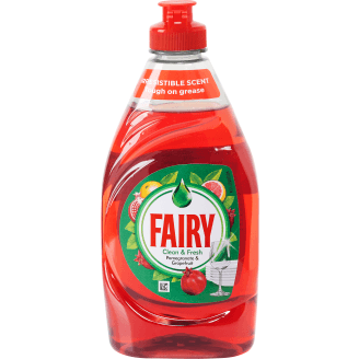 Käsitiskiaine Fairy 320 ml granaattiomena & greippi