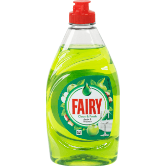 Käsitiskiaine Fairy 320 ml omena & raparperi