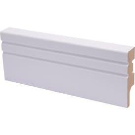 Jalkalista Maler Jana 15 x 58 x 2750 mm MDF Puhdas Valkoinen