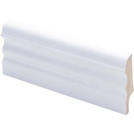 Jalkalista Maler Laine 15 x 56 x 2700 mm Mänty Sormijatkettu Valkoinen