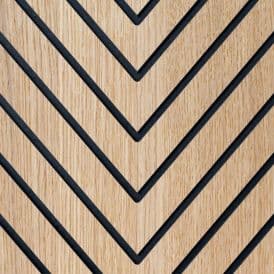 Sisustuspaneeli Maler Louvre Chevron Tammi / musta 12 x 616 x 616 mm