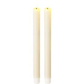 LED-kruunukynttilä 25 cm beige 2 kpl