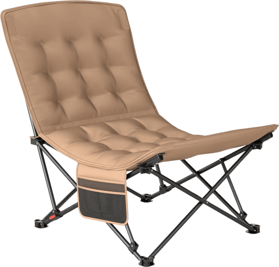 NORTHIX Adjustable Reclining Camping Chair, 225kg Capacity, Khaki