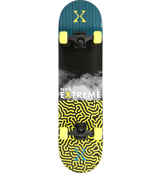 NORTHIX Brain Skateboard, 31"" Maple Deck, Double Kick
