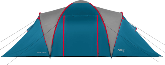 NORTHIX Camping Tent, Blue/light Gray, 4-person