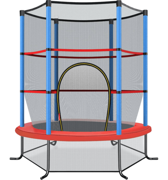 NORTHIX Children's Trampoline With Safety Net, 165cm, Blue