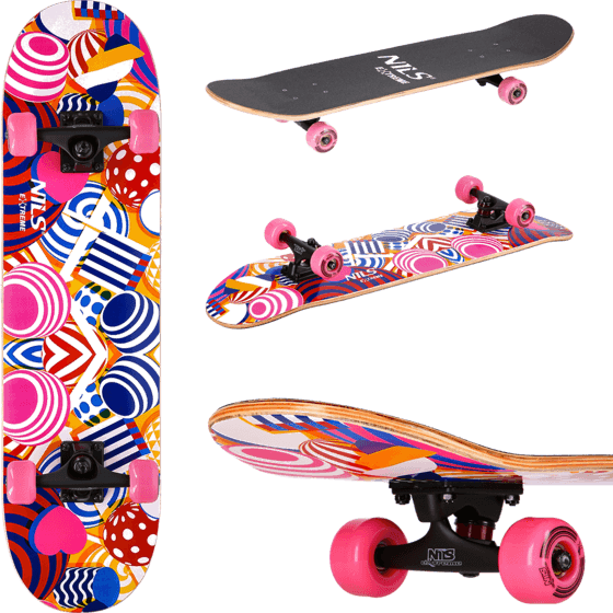 NORTHIX Hoop Skateboard, Durable Deck, Nils Extreme