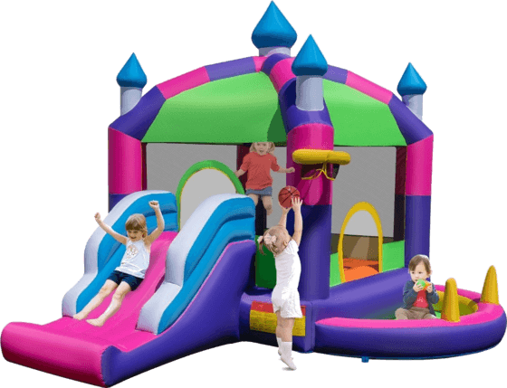 B2X Inflatable Bouncy Castle With Sun Roof Slide Basketball Hoop Ring Toss Game Repair Kit