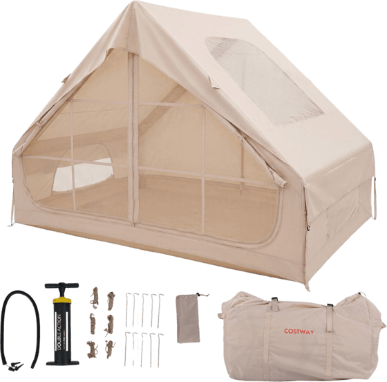 NORTHIX Inflatable Camping Tent, 4-person, Pump, Waterproof, Skylight