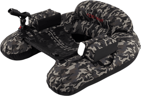 NORTHIX Inflatable Fishing Boat With Rod Holder Paddle
