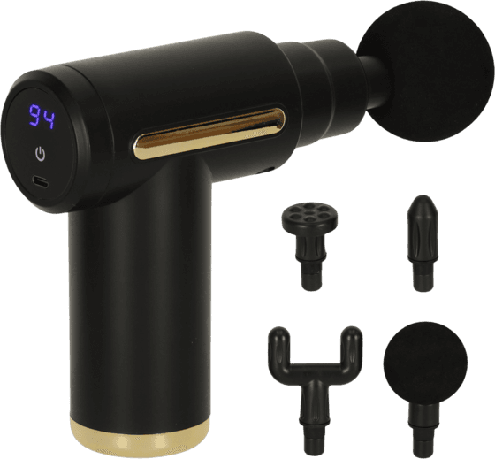 NORTHIX Massage Gun Massager 4 Ends Black
