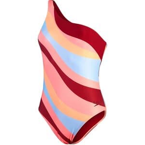 Speedo Printed Asymetric 1 Piece Womens