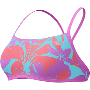 Speedo Allover Digital Cross Back Crop Top