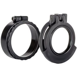 Tenebraex Clear Tactical Clear Flip Cover with Adapter Ring, Objective, Black in color, to fit ELCAN Specter DR 1x\/4x Black. Single Tab Cover.