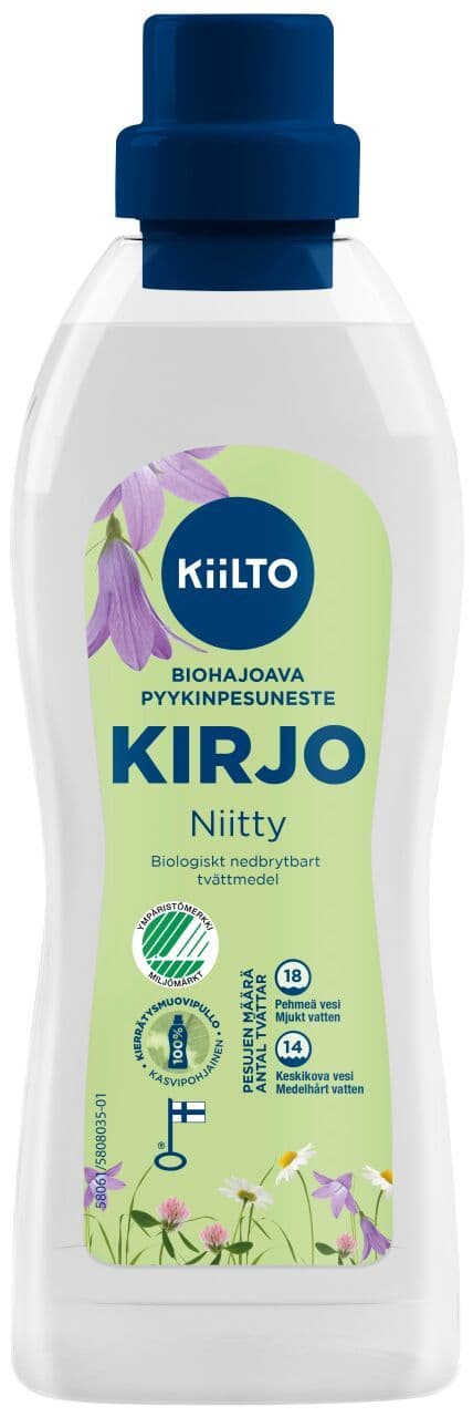 Kirjo biohajoava pyykinpesuneste Niitty 720 ml