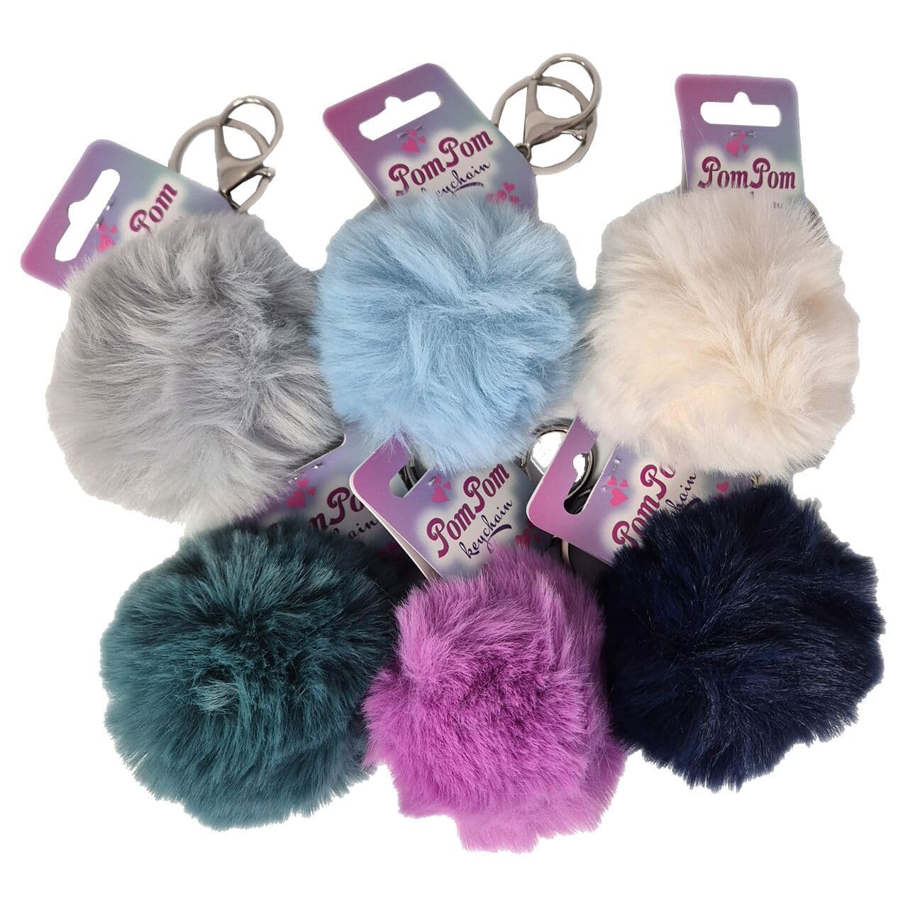 Pompom avaimenperä klipsillä