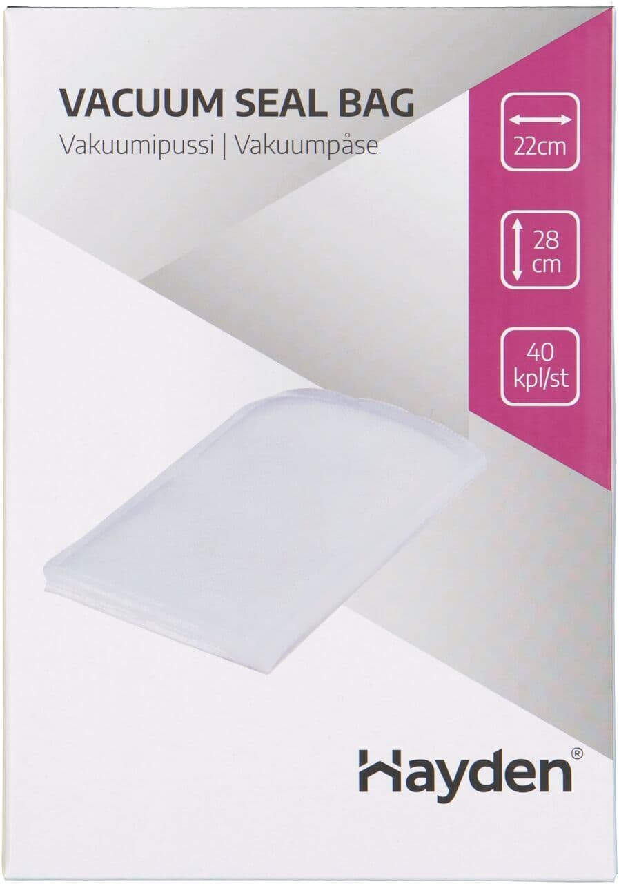 Vakuumipussi 22 x 28 cm. 40 kpl