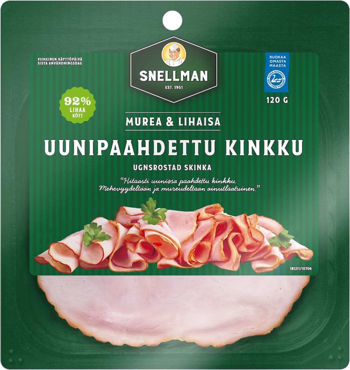 Snellman murea & lihaisa uunipaahdettu kinkku 120 g