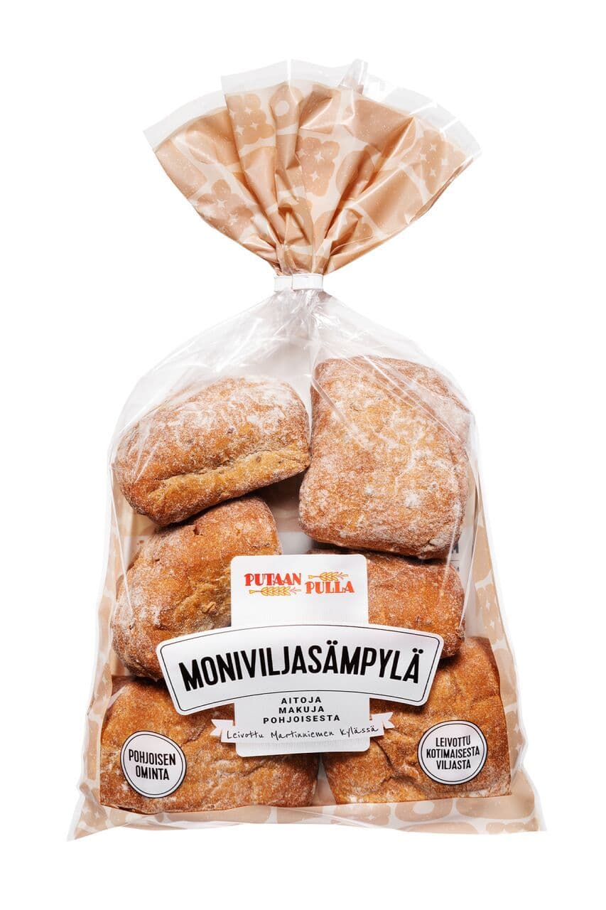 PutaanPulla Moniviljasämpylä 310g täysjyvä sämpylä