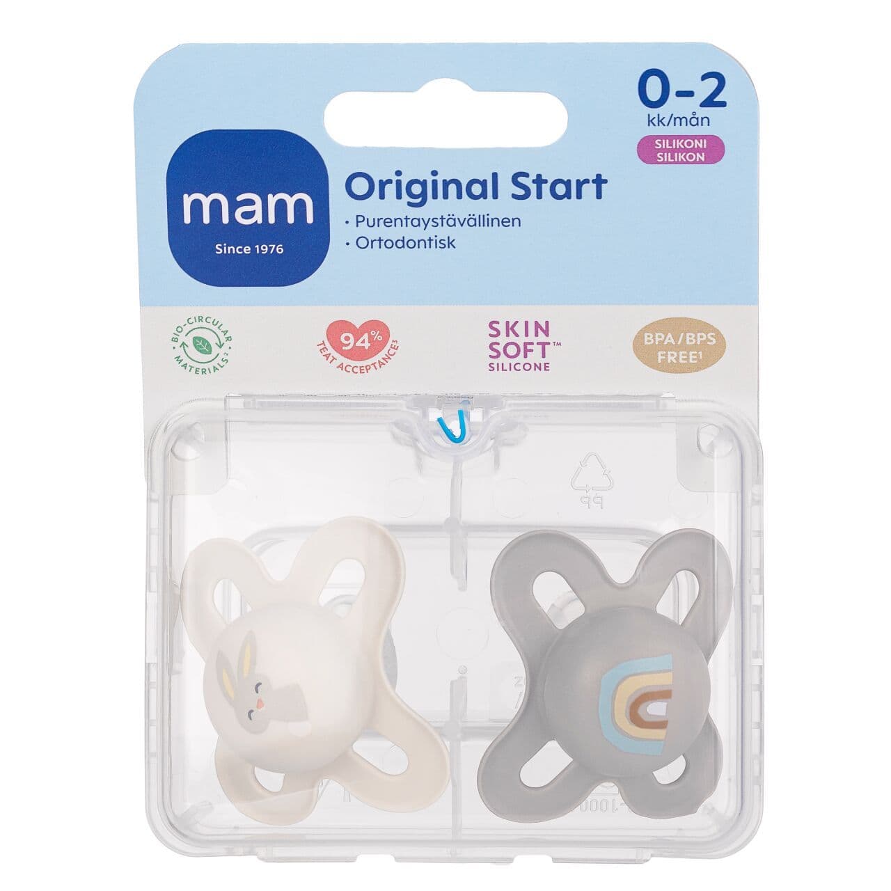 MAM Start Silk Teat 2kpl 0-2kk silikonitutti
